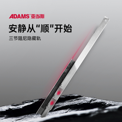 MK03三节阻尼隐藏滑轨(不带插销)